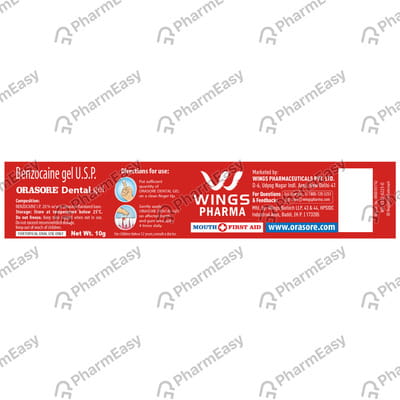 Orasore 20% Tube Of 10gm Dental Gel