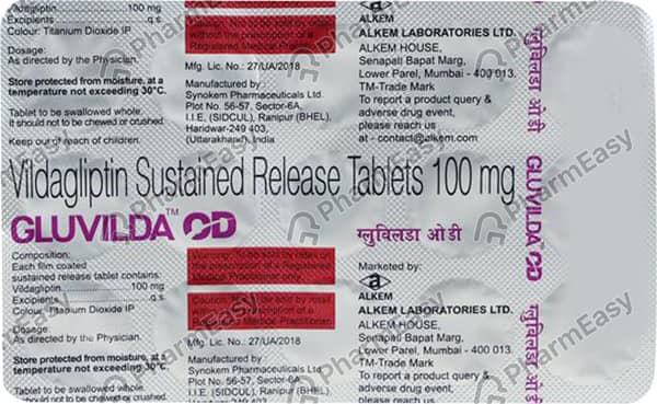 Gluvilda Od 100mg Strip Of 15 Tablets