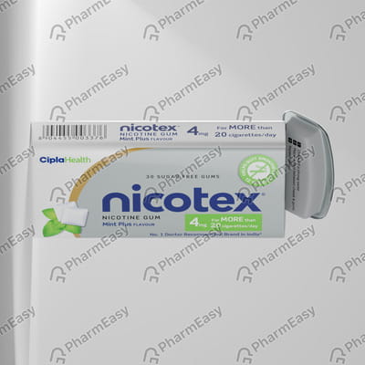 Nicotex 4mg Mint Plus Flavour Sugar Free Tin Of 30 Chewing Gums