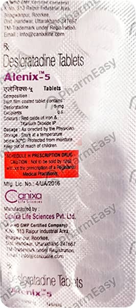 Alenix 5mg Strip Of 10 Tablets