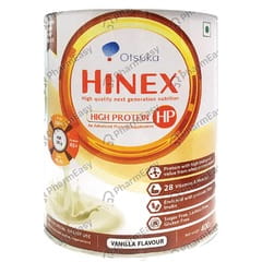HINEX HP VANILLA FLAVOUR SUGAR FREE TIN OF 400GM POWDER