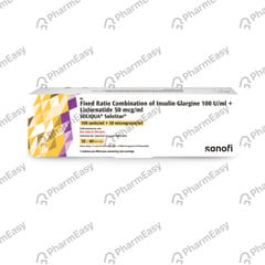 SOLIQUA SOLOSTAR 100IU PRE FILLED PEN OF 3ML SOLUTION FOR INJECTION