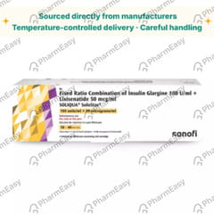 SOLIQUA SOLOSTAR 100IU PRE FILLED PEN OF 3ML SOLUTION FOR INJECTION