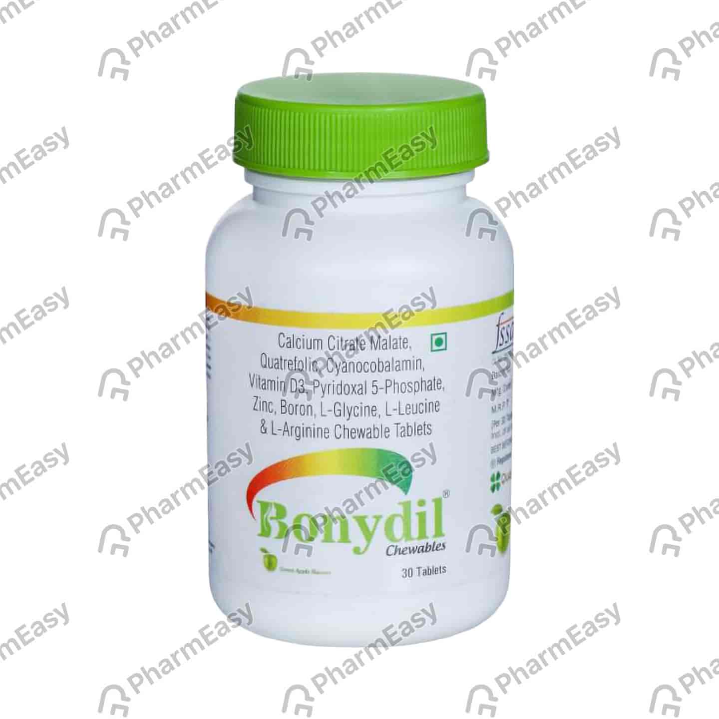 Bonydil Green Apple Flavour Bottle Of 30 Chewable Tablets