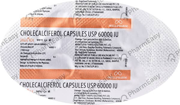 Snaga 60k Vitamin D3 Strip Of 4 Capsules