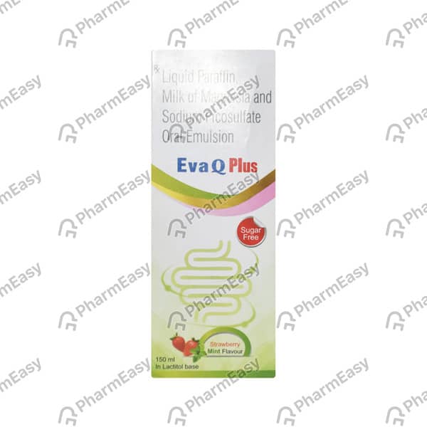 Eva Q Plus Strawberry Mint Flavour Sugar Free Bottle Of 150ml Emulsion