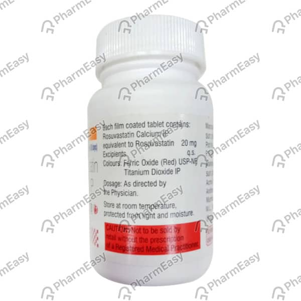 Rosuvas 20mg Bottle Of 90 Tablets