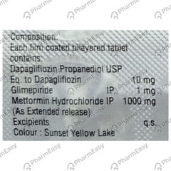 Dapaturn Gm Forte 1mg Strip Of 10 Tablets