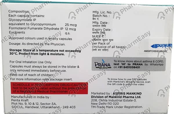 Glycobreez F 25/12mcg Strip Of 10 Inhalation Capsules