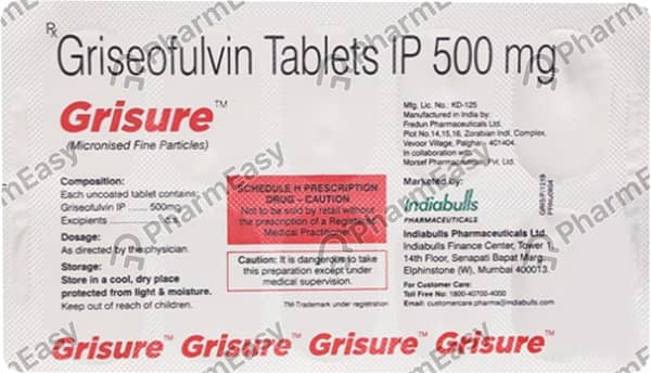 Grisure 500mg Strip Of 10 Tablets