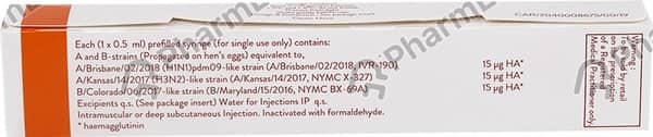 Influvac 2019/2020 Pre Filled Syringe Of 0.5ml Suspension For Injection