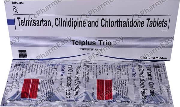 Telplus Trio 40/10/6.25Mg Strip Of 10 Tablets