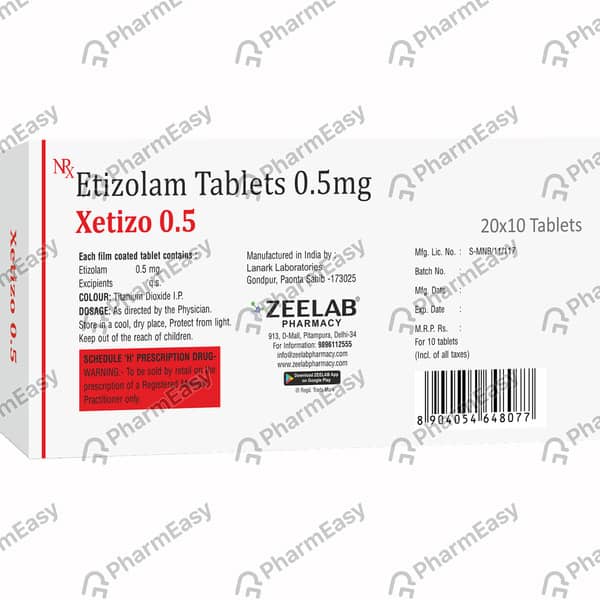 Xetizo 0.5Mg Strip Of 10 Tablets