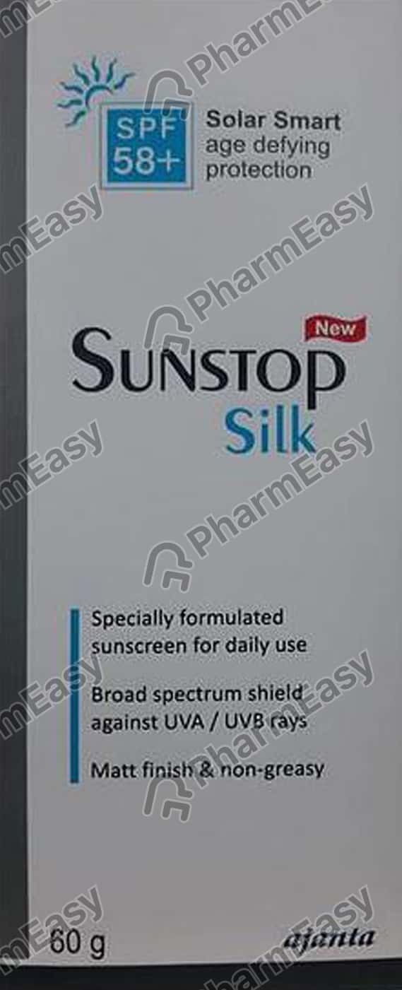 New Sunstop Silk Spf 58 Plus Tube Of 60gm Cream