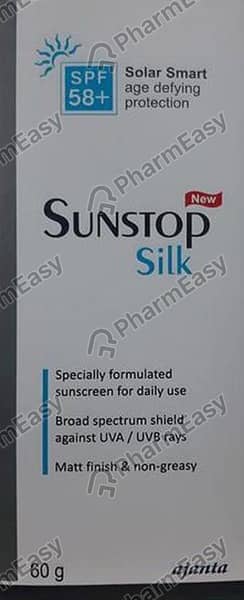 New Sunstop Silk Spf 58 Plus Tube Of 60Gm Cream