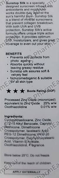 New Sunstop Silk Spf 58 Plus Tube Of 60Gm Cream