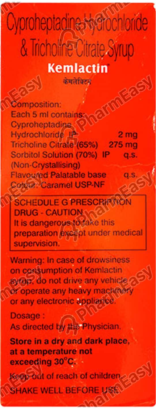 Kemlactin Mixed Fruit Flavour Sugar Free Bottle Of 200ml Syrup Uses