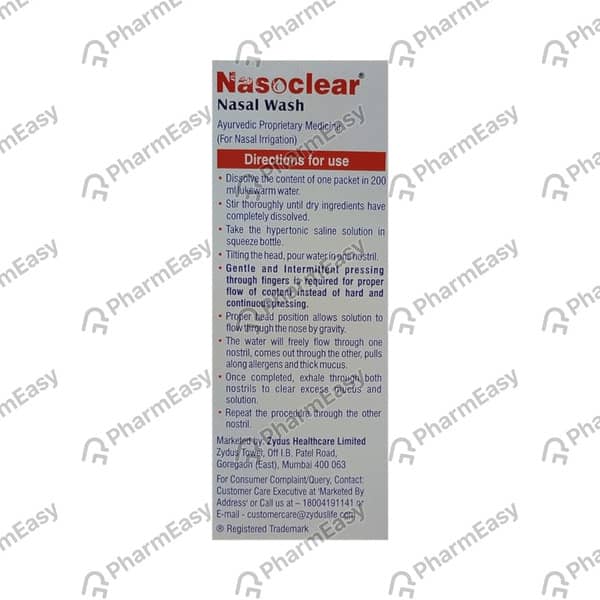 Nasoclear 5Gm Sachet Of 20 Nasal Wash Kit