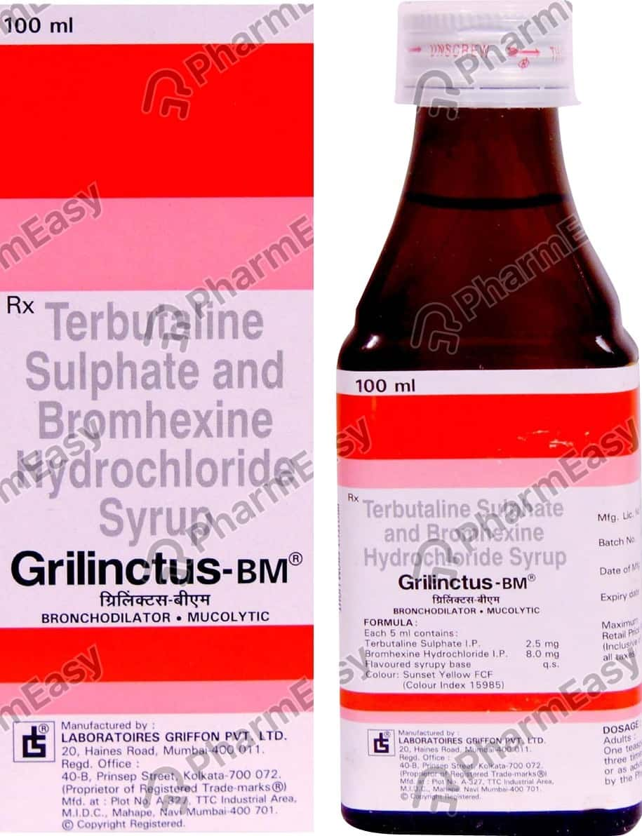 Grilinctus Bm Sugar Free Syrup 100ml