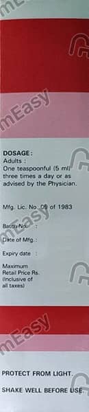 Grilinctus Bm Sugar Free Bottle Of 100ml Syrup