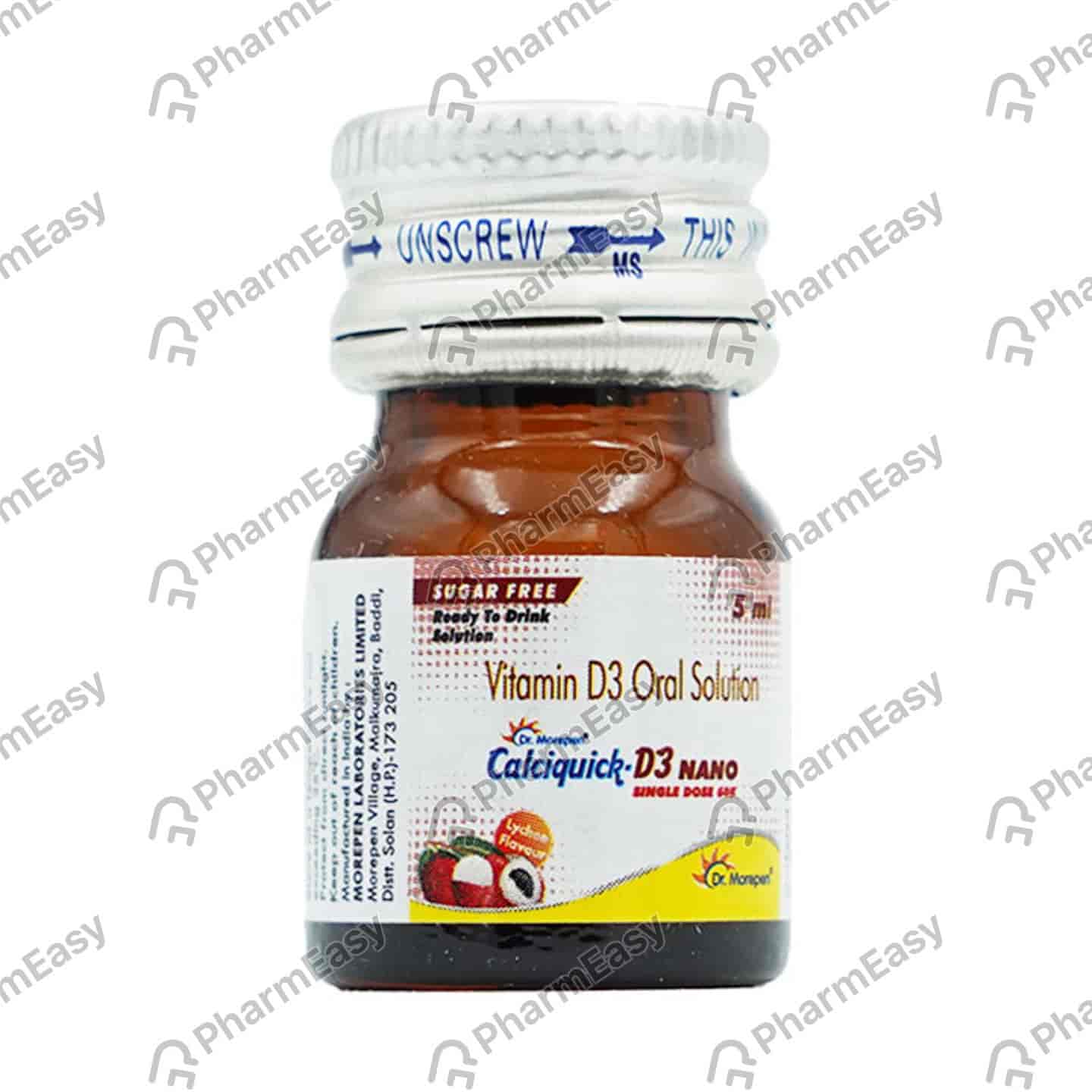 Calciquick D3 Nano Lychee Flavour Sugar Free Bottle Of 5ml Oral Solution