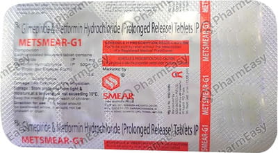 Metsmear G 1/500mg Strip Of 10 Tablets