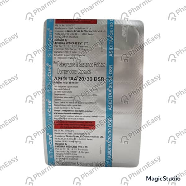Asiditaa 20/30mg Dsr Strip Of 10 Capsules