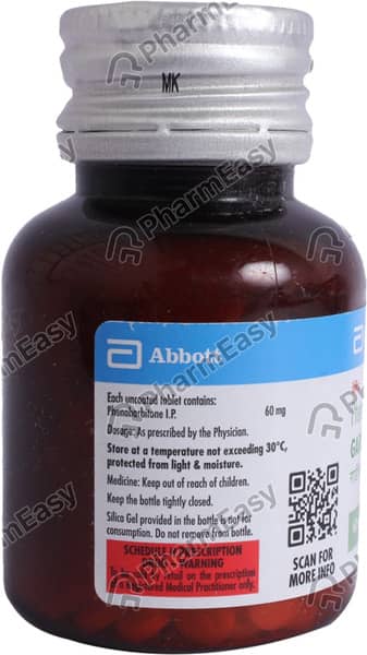 Gardenal 60mg Bottle Of 100 Tablets