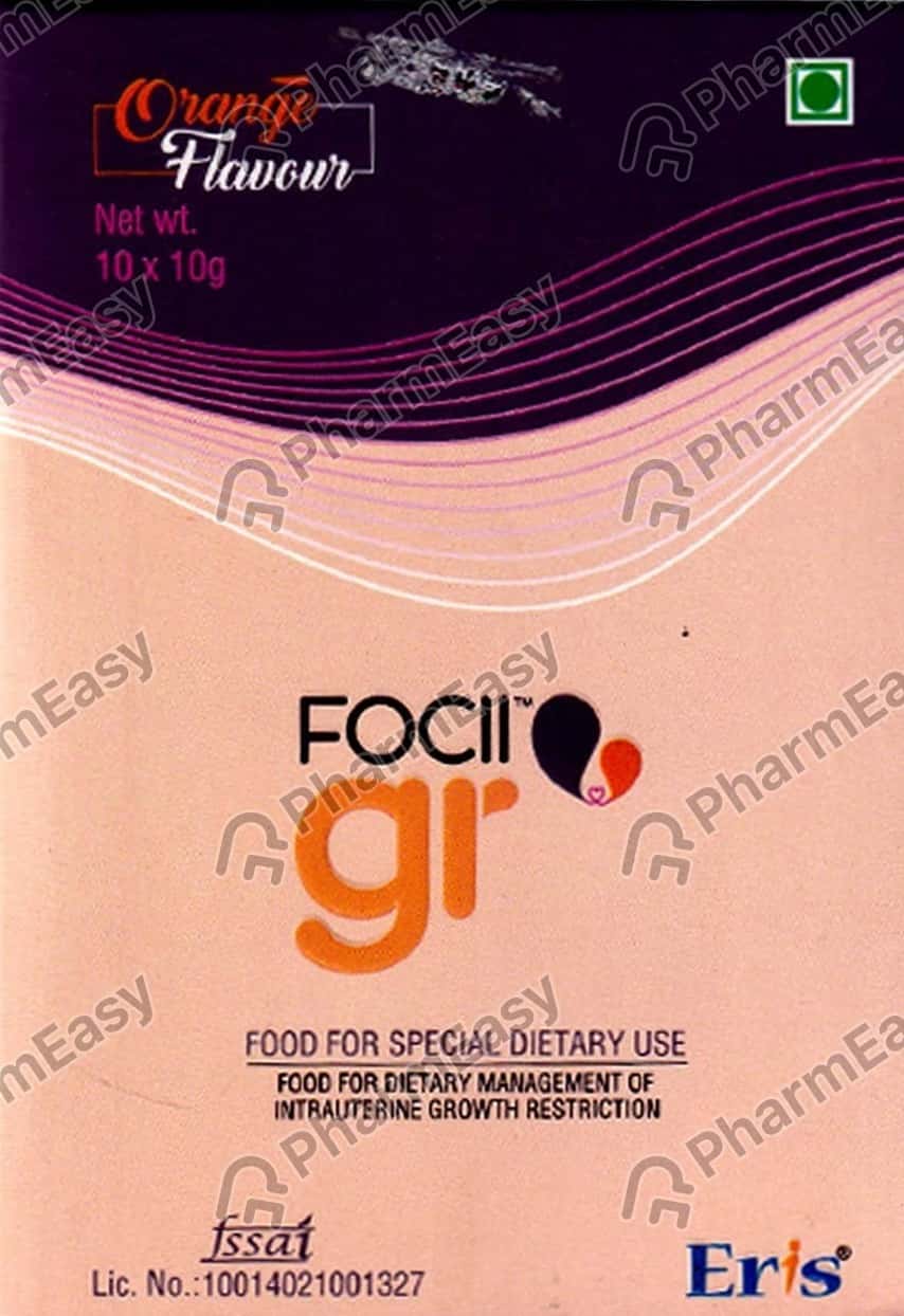 Buy Focii Gr Orange Flavour Sachet Of 10gm Powder Online at Flat 15