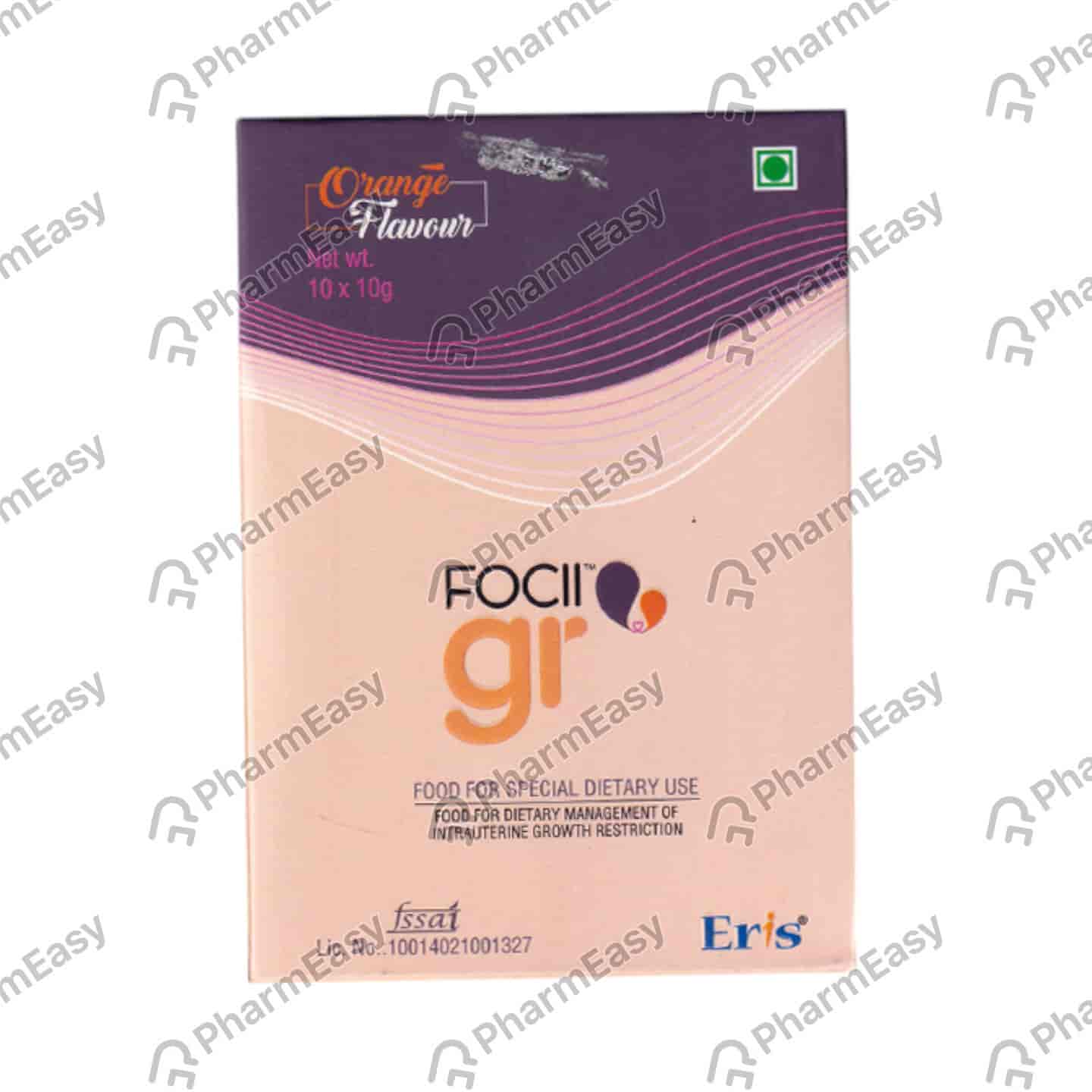 Focii Gr Orange Flavour Sachet Of 10gm Powder