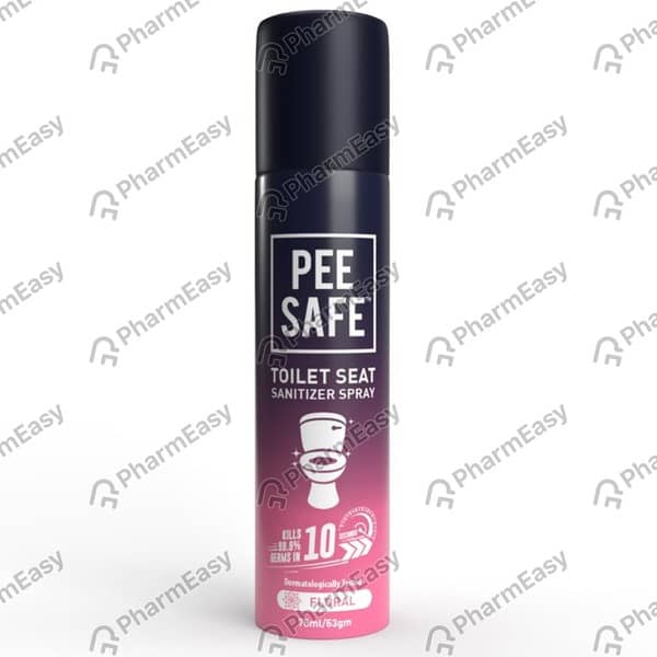 Pee Safe Toilet Seat Sanitizer Spray Floral 75 Ml Rc049p