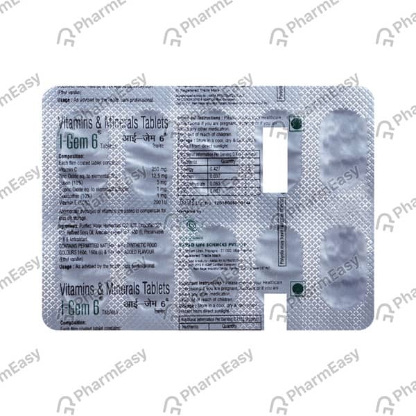 I Gem 6 Strip Of 10 Tablets