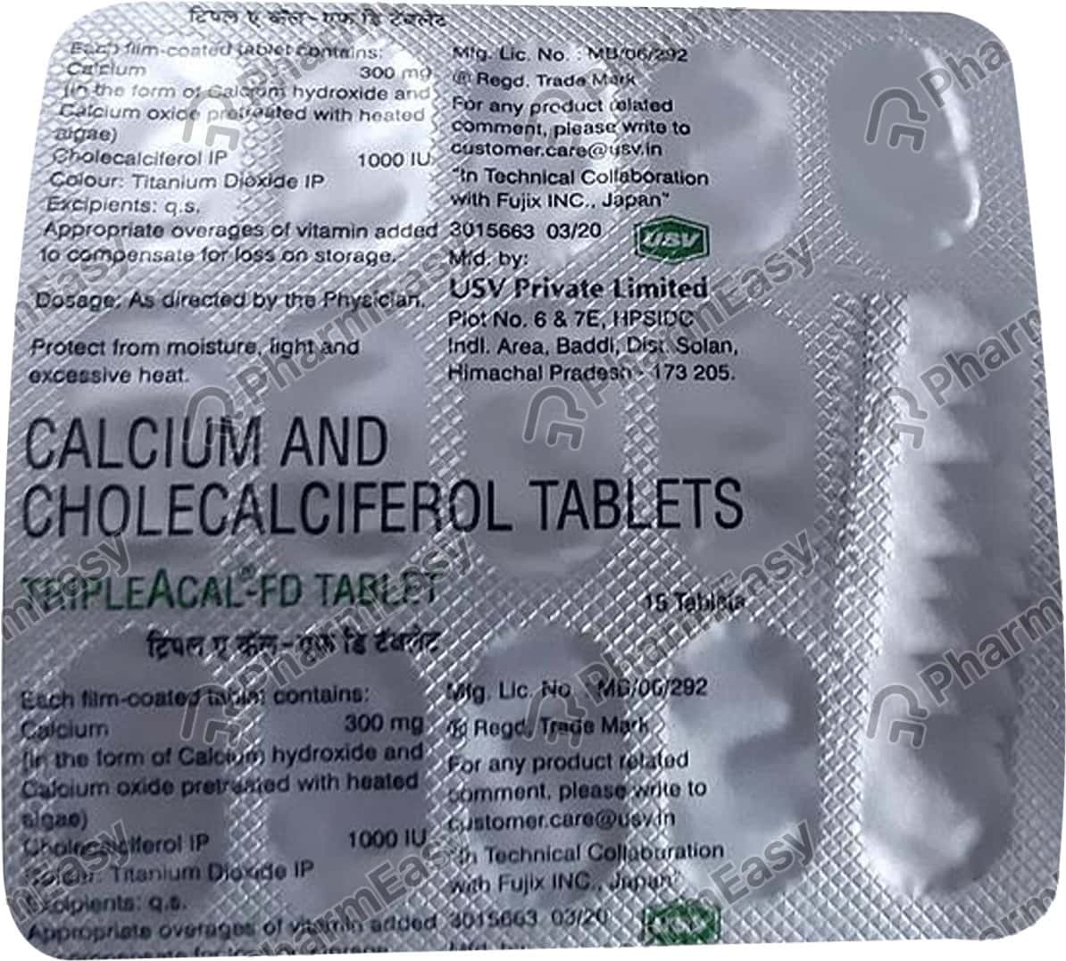 Tripleacal Fd Strip Of 15 Tablets Uses, Side Effects, Price & Dosage