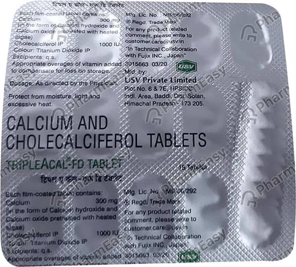 Tripleacal Fd Strip Of 15 Tablets