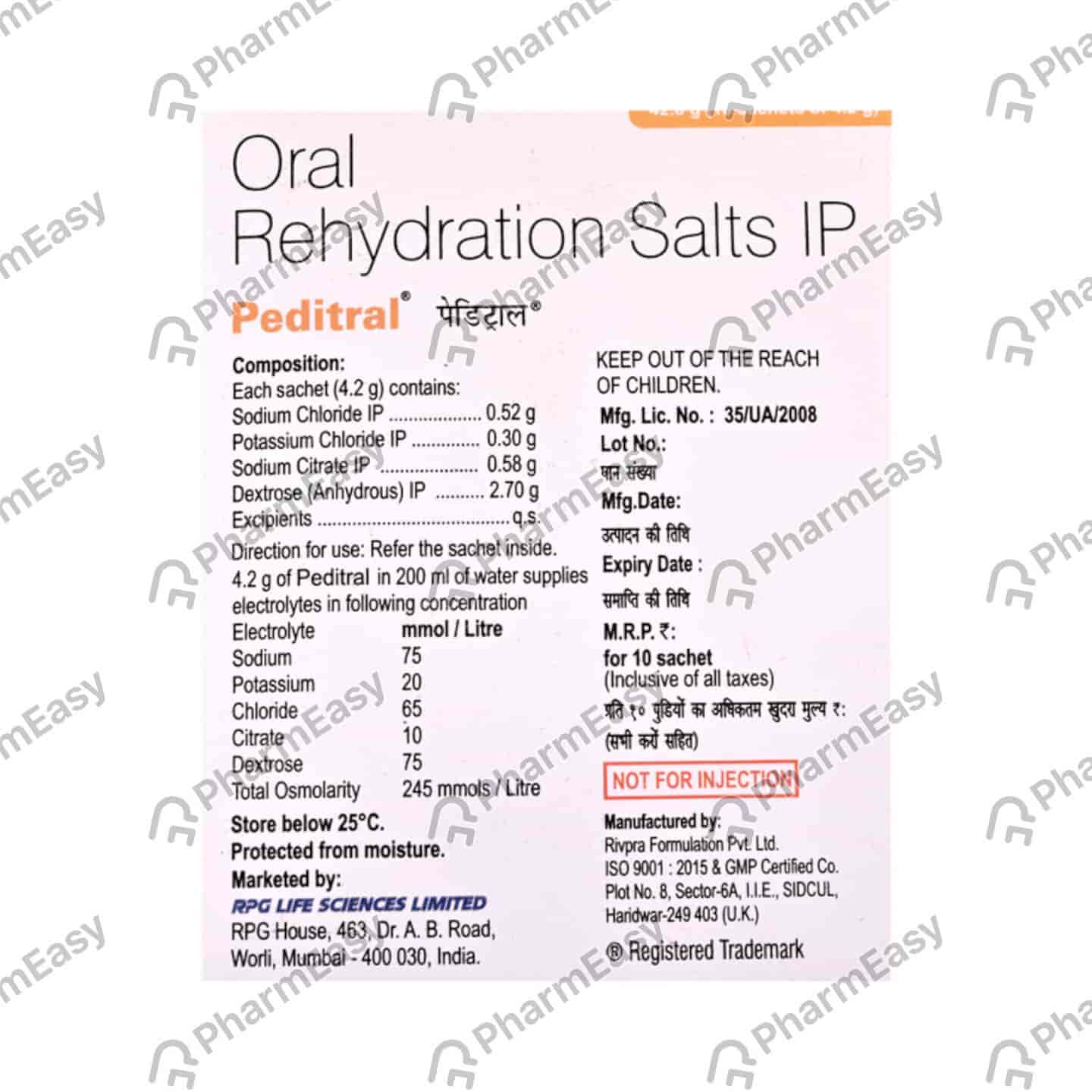 Peditral Ors Sachet Of 4.2gm Powder