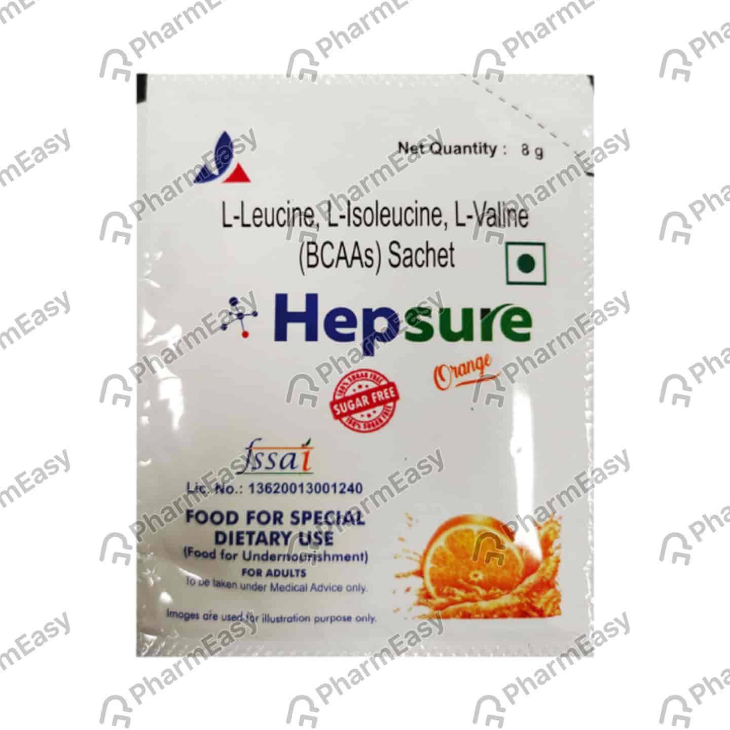 Hepsure Orange Flavour Sugar Free Sachet Of 8gm Oral Powder
