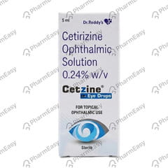 CETZINE 0.24% BOTTLE OF 5ML EYE DROPS