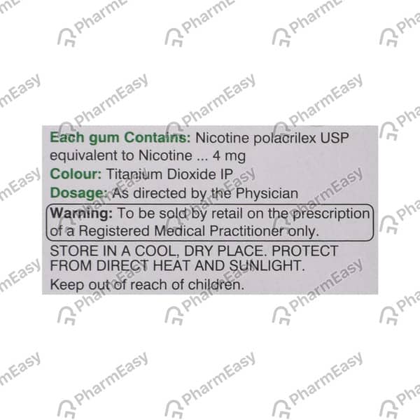 Nicogum 4mg Paanmasala Flavour Strip Of 10 Chewing Gum