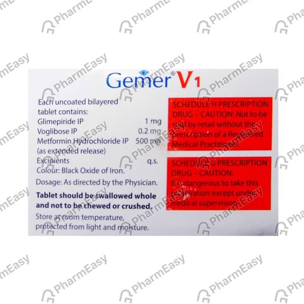 Gemer V 1mg Strip Of 10 Tablets