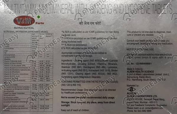 V And M Forte Strip Of 10 Tablets