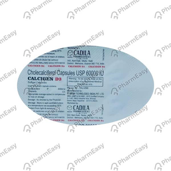Calcigen D3 Strip Of 4 Chewable Tablets
