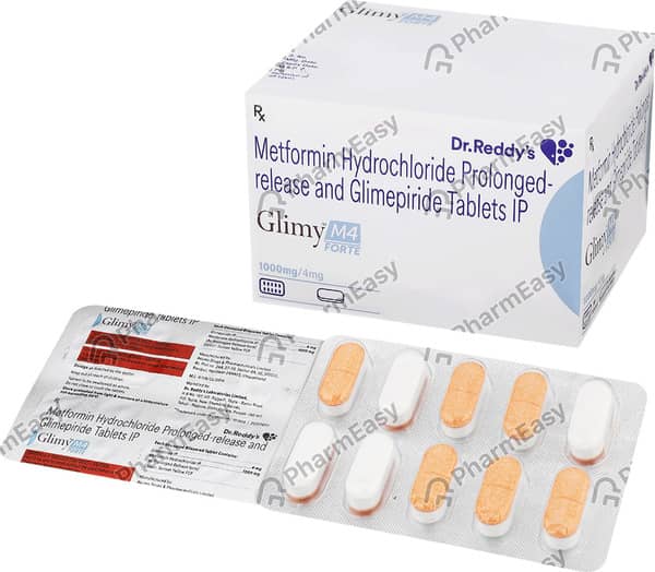 Glimy M 4Mg Forte Strip Of 10 Tablets