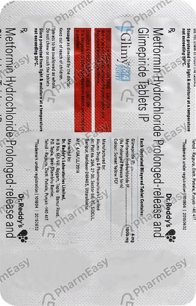 Glimy M 4Mg Forte Strip Of 10 Tablets