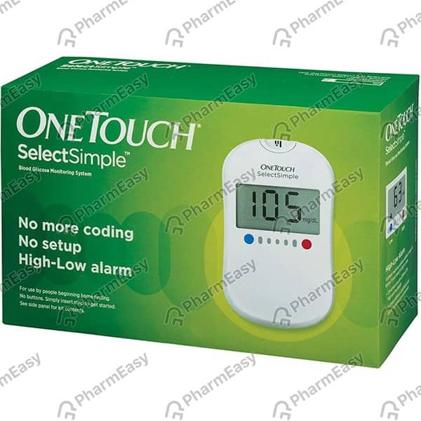 Onetouch Select Simple With 10 Test Strips Glucometer Kit 1 No's - 1 Numbers