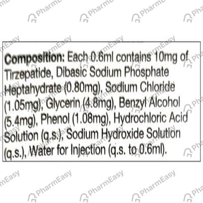 Mounjaro Kwikpen 10mg Pre Filled Pen Of 2.4ml Solution For Injection