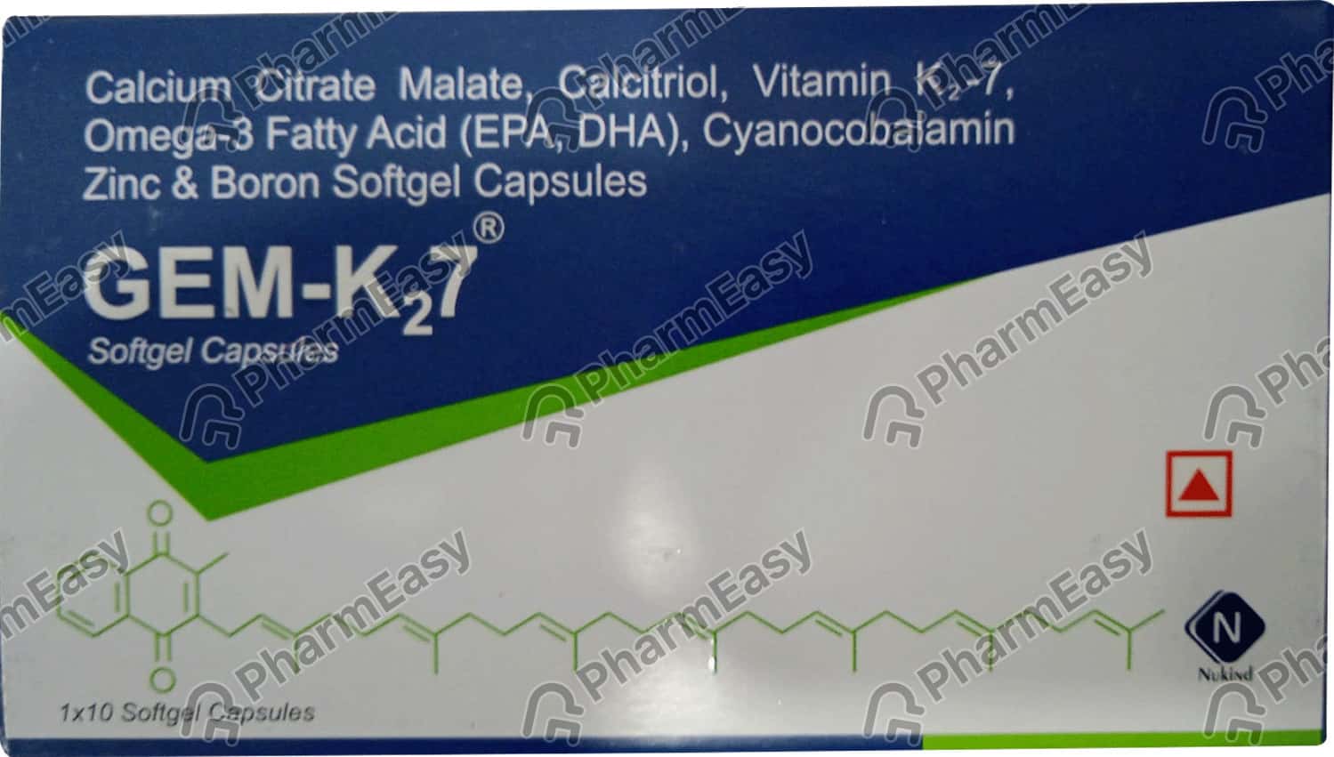 Buy Gem K27 Strip Of 10 Capsules Online at Flat 15 OFF PharmEasy