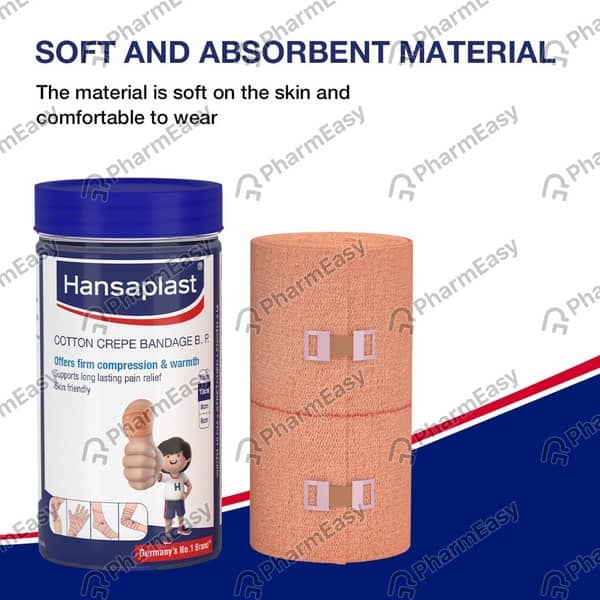 Hansaplast Cotton 10 Cm X 4 M Crepe Bandage 1 No's