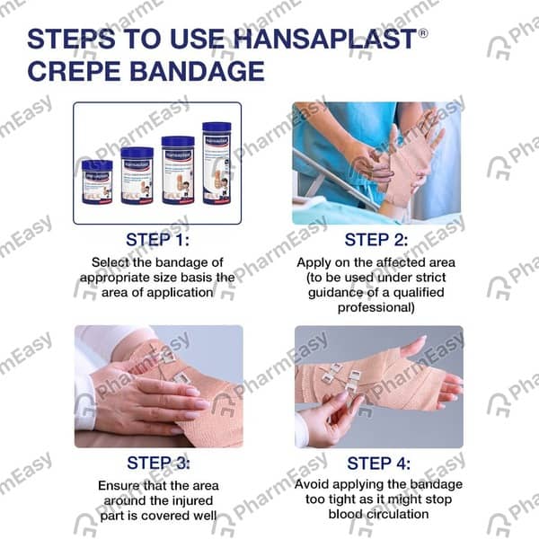 Hansaplast Cotton 10 Cm X 4 M Crepe Bandage 1 No's