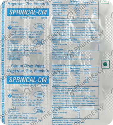 Sprincal Cm Strip Of 15 Tablets