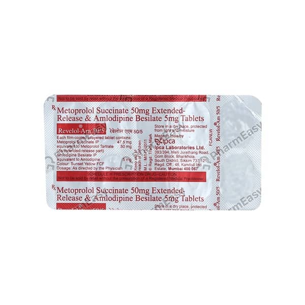 Revelol Am 50/5Mg Strip Of 10 Tablets